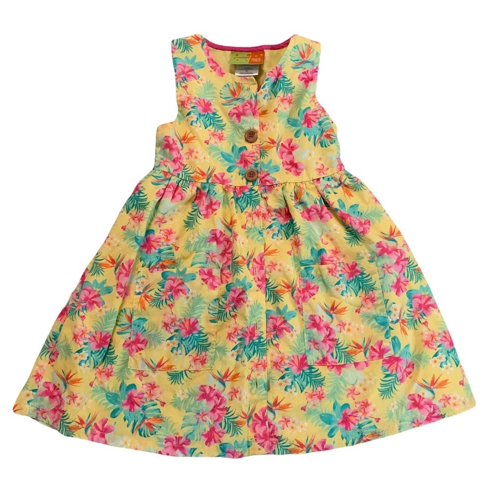 Penelope Mack Floral Sleeveless Button Down Dress Size 4T